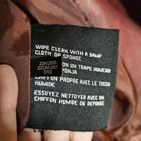 GUESS Women's Red Vegan Leather moto Jacket XL - Picture 7 of 7